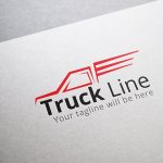 精简卡车线条Logo模板 Truck Line Logo